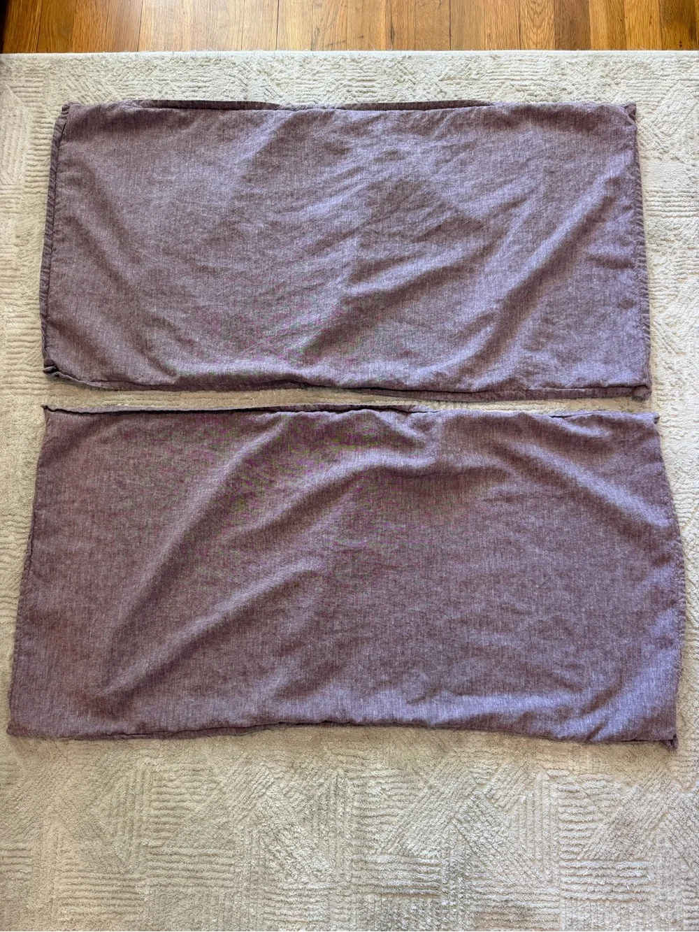 Under the Canopy King Linen Lyocell Pillow Shams Mauve Purple Set of 2